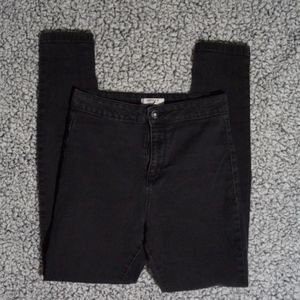 Forever 21 Black High Waisted Mid Rise Jeans